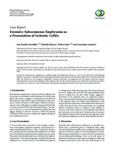 Extensive Subcutaneous Emphysema as a Presentation of Ischemic ...