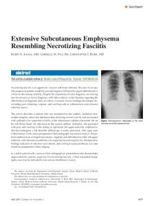 Extensive Subcutaneous Emphysema Resembling ... - Semantic Scholar