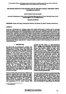 exterior orientation estimation of oblique aerial ... - ISPRS Archives