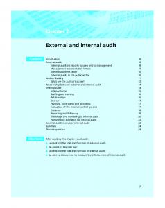 External and internal audit