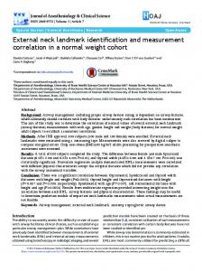 External neck landmark identification and