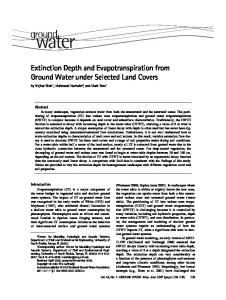 Extinction Depth and Evapotranspiration from ... - Wiley Online Library