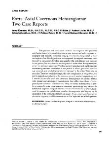 Extra-Axial Cavernous Hemangioma - NCBI