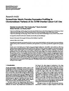 Extracellular Matrix Proteins Expression Profiling in Chemoresistant ...