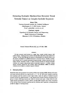 Extracting Stochastic Machines from Recurrent Neural Networks ...