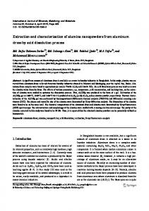 Extraction and characterization of alumina nanopowders from ...