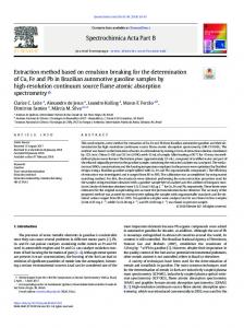 Extraction method based on emulsion breaking for