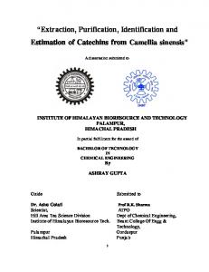 Extraction, Purification, Identification and Estimation of ...