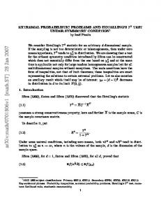 EXTREMAL PROBABILISTIC PROBLEMS AND HOTELLING'ST 2 ...