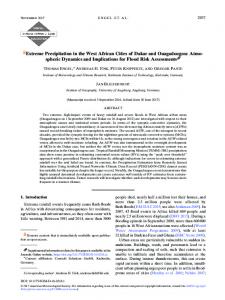 Extreme Precipitation in the West African Cities of ... - AMS Journals