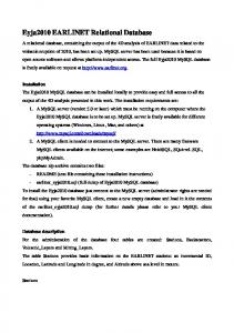 Eyja2010 EARLINET Relational Database