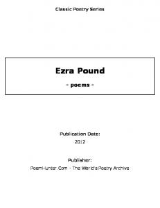 Ezra Pound - poems - - PoemHunter.Com