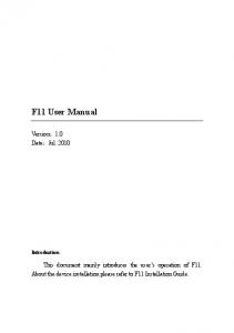 F11 User Manual V1.0