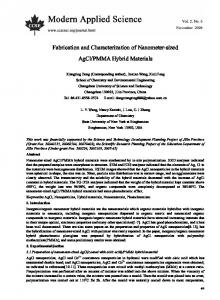 Fabrication and Characterization of Nanometer-sized ... - CiteSeerX