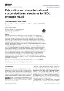 Fabrication and characterization of suspended