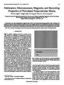 Fabrication, Microstructure, Magnetic, and Recording ... - IEEE Xplore