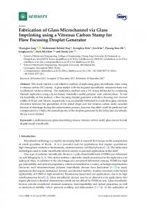 Fabrication of Glass Microchannel via Glass Imprinting using a ... - MDPI