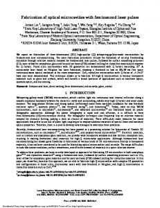 Fabrication of optical microcavities with femtosecond ...