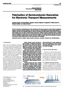 Fabrication of Semiconductor Nanowires for