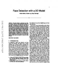 Face Detection with a 3D Model - arXiv