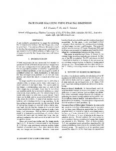 Face image matching using fractal dimension - Core