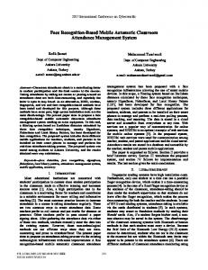 Face Recognition-Based Mobile Automatic Classroom Attendance