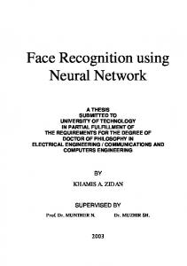 Face Recognition using Neural Network