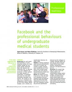 Facebook and the professional behaviours of ... - Wiley Online Library