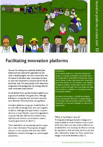 Facilitating innovation platforms