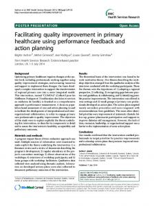 Facilitating quality improvement in primary healthcare