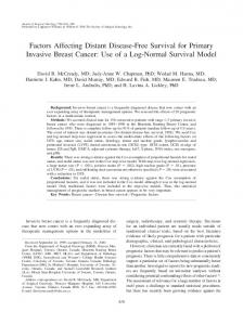 Factors Affecting Distant Disease-Free Survival for Primary ... - TSpace