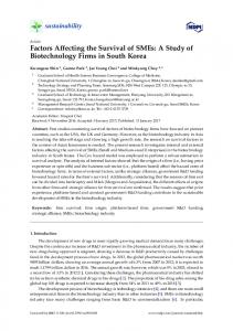 Factors Affecting the Survival of SMEs: A Study of ... - MDPI