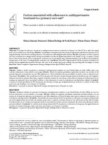 Factors associated with adherence to