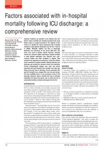 Factors associated with in-hospital mortality ... - PublicationsList.org