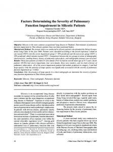 Factors Determining the Severity of Pulmonary Function ... - CiteSeerX