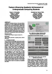 Factors Influencing Academic Achievement of Undergraduate ...