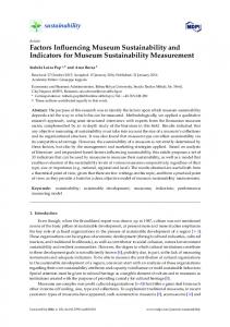 Factors Influencing Museum Sustainability and ... - Semantic Scholar