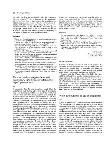 Factors predisposing to abnormal