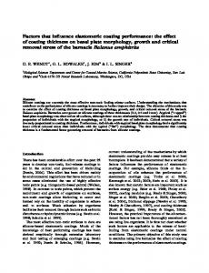 Factors That Influence Elastomeric Coating ... - Semantic Scholar