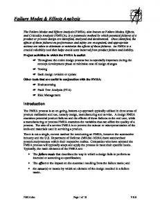 Failure Modes & Effects Analysis