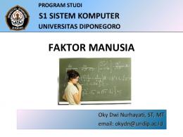 Faktor Manusia - Undip