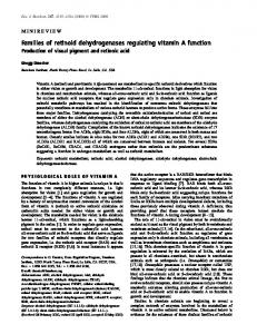 Families of retinoid dehydrogenases regulating ... - Semantic Scholar