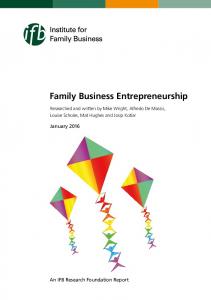 Family Business Entrepreneurship