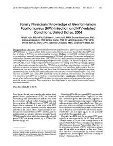 Family Physicians' Knowledge of Genital Human ... - STFM