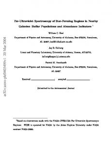 Far-Ultraviolet Spectroscopy of Star-Forming Regions in Nearby