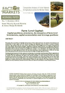 Farm Level Capital - AgEcon Search