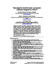 Fast adaptive interferometer on dynamic reflection ... - OSA Publishing