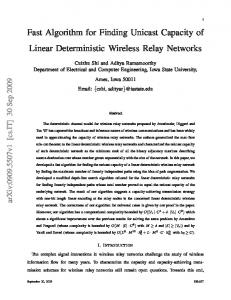 Fast Algorithm for Finding Unicast Capacity of ... - Semantic Scholar