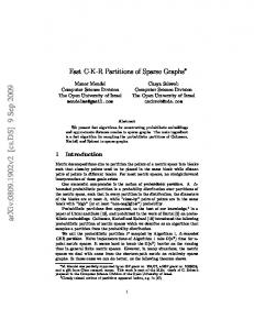 Fast CKR Partitions of Sparse Graphs