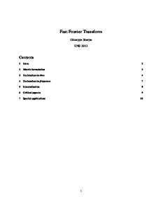 Fast Fourier Transform